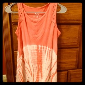 Peach Tie Dye Tank Top